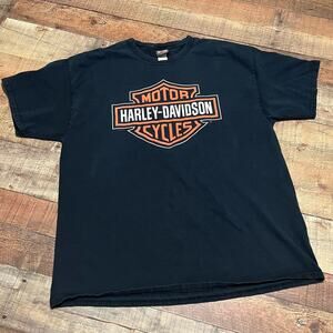 Harley-Davidson | 100% Cotton Black Adam Smith's Texas Short Sleeve Shirt Sz XL